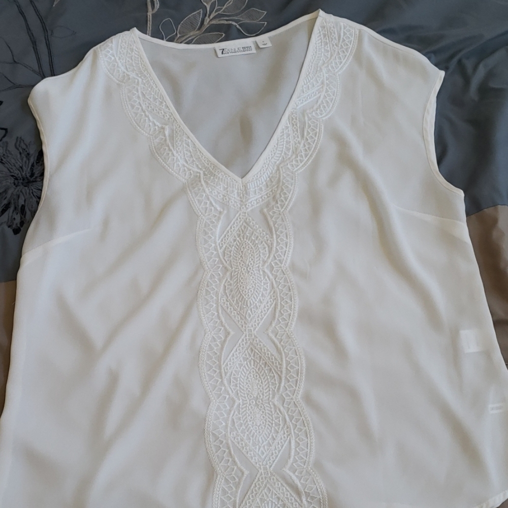 White embroidered blouse